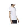 Adidas Floral Logo Print Crew Neck Pullover T-Shirt Women Tops White GP1854