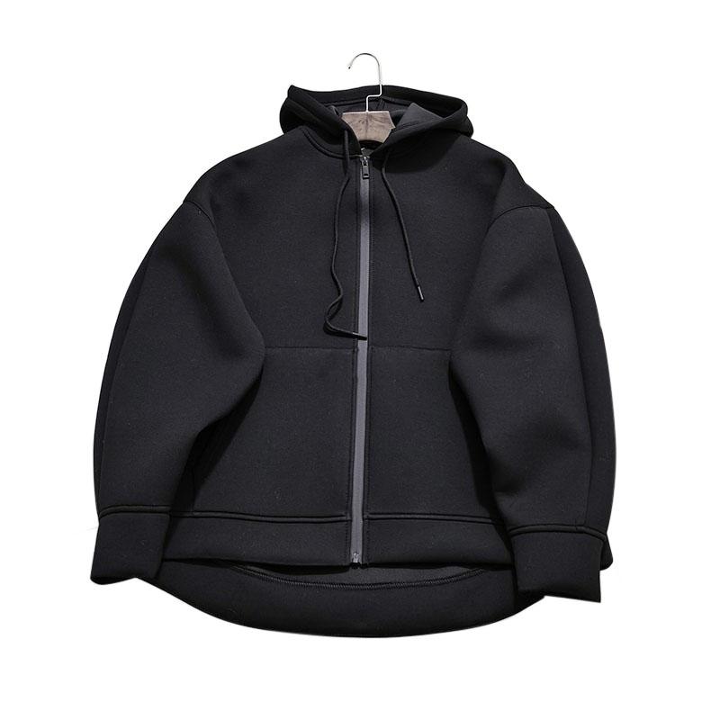 Winter New Women's Zipper Hoodie High Street Unisex Style Double Pockets Oversize Loose Sweatshirts Outerwear Top