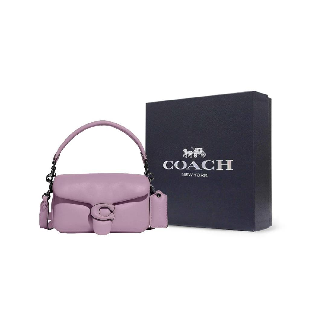 COACH Tabby Leather Cloud Bag , Shoulder Bag , Pillow Bag , Shoulder Bag , Crossbody Bag , Handbag Women's Light Purple (Unisex) Handbags