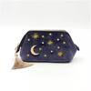 Samt-Kleine Tasche mit Stern- und Mond-Stickerei und Quaste für Damen, Praktische Aufbewahrungstasche, Großes Fassungsvermögen, Niedlich