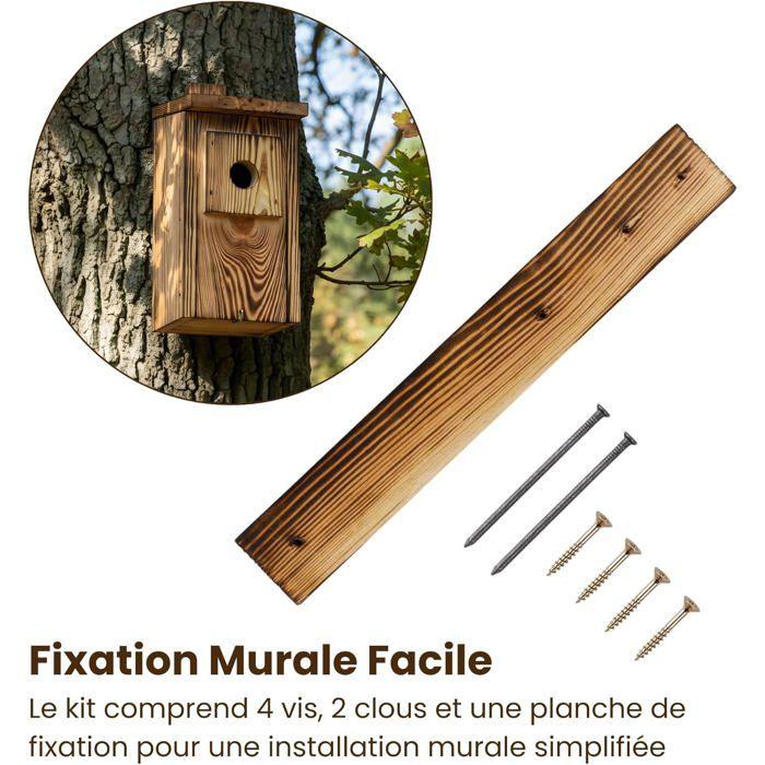 Nichoir À Oiseaux Creative Home Pin Flammé Extérieur Anti-Prédateurs
