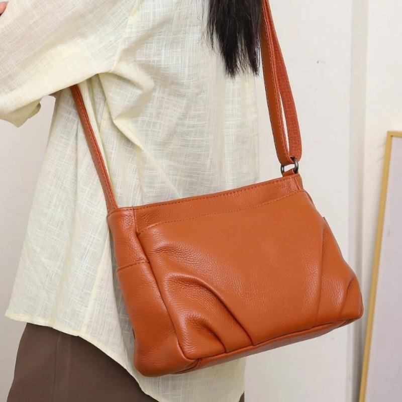 Women's Full-Grain Cowhide Leather Shoulder Bag - Spacious Cvertible Tote with Multi-Compartment Organizer Commuter Handbag