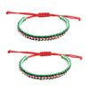 Adjustable Palestinian Flag Bracelet Adornment Handmade Rope Bracelet Jewelry