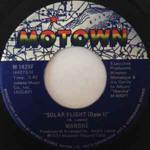 

7inch Record MANDRE - Solar Flight (Opus I) M1429F MOTOWN 1977 Canada Dance & Electronica Used