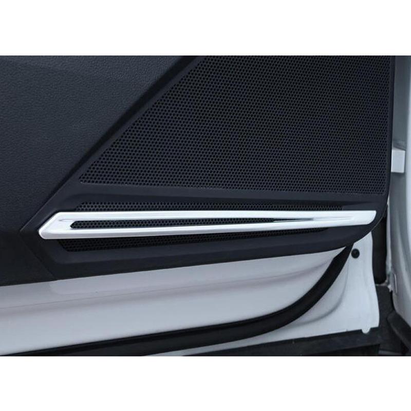 For Volkswagen VW Tiguan L MK2 2016 2017 2018   Car ABS Plastic Ide Door Audio Speak Sound Case Trim Hood Frame
