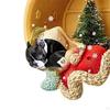 Christmas Dog Hanging Ornament, Statues with Hats, Car Interior Ornament