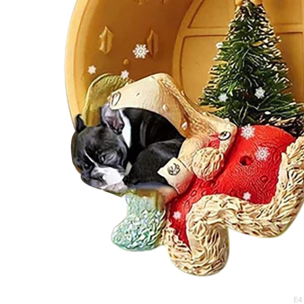 Christmas Dog Hanging Ornament, Statues with Hats, Car Interior Ornament