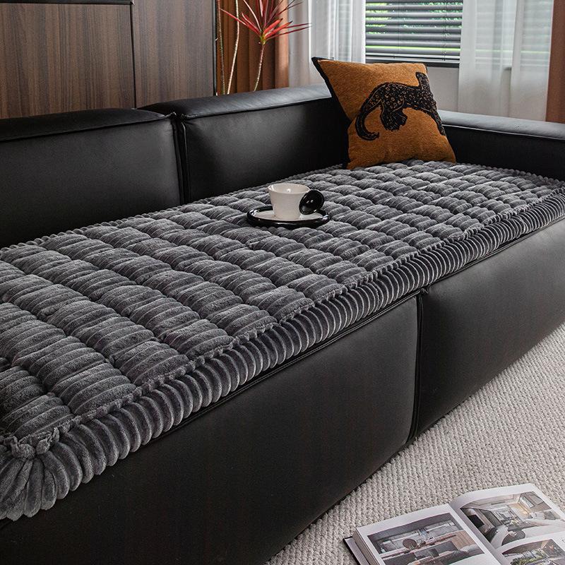 Sofa Cushion Steamed Bread Cushion Universal In All Seasons  Plush Seat Cushion Simple Modern Non-Slip Leather Sofa Cover Cover Cloth Towel 70cm*150cm