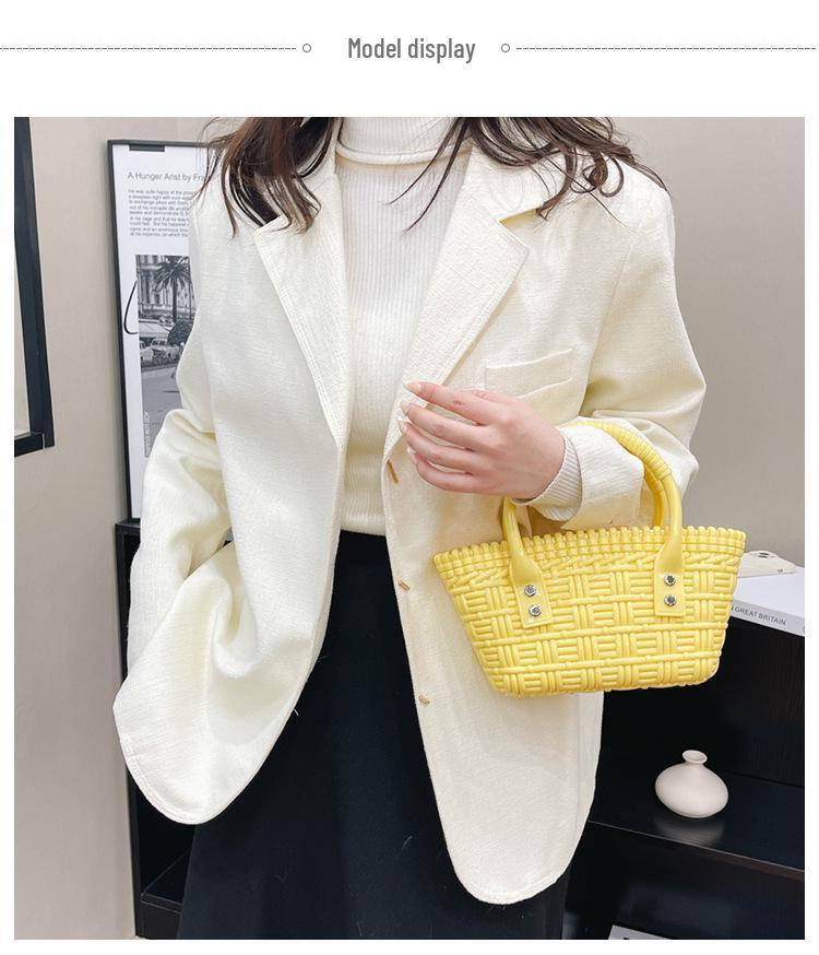 Geantă de mână trendy 2025, versatilă, mini crossbody & tote, din jeleu țesut