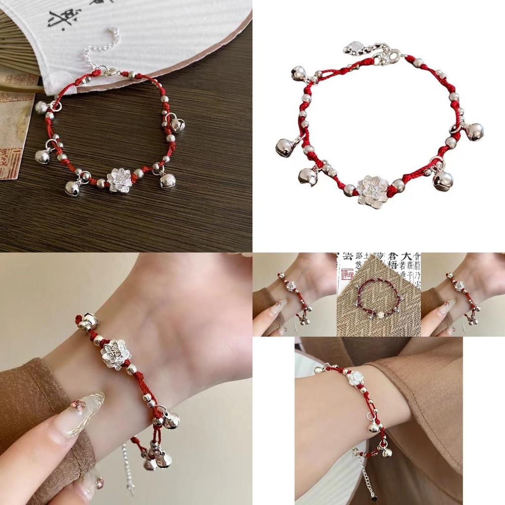 Handmade Alloy Lotus Bell Bracelet Elegant Minimalist Design For Women And Men