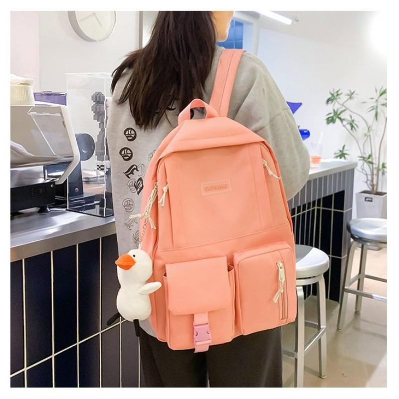 4pcs Oxford Cloth Backpack for Elementary School Students with Multiple Pockets LargeCapacity Backpack for Girls Casual Travel Four Piece Backpack Set