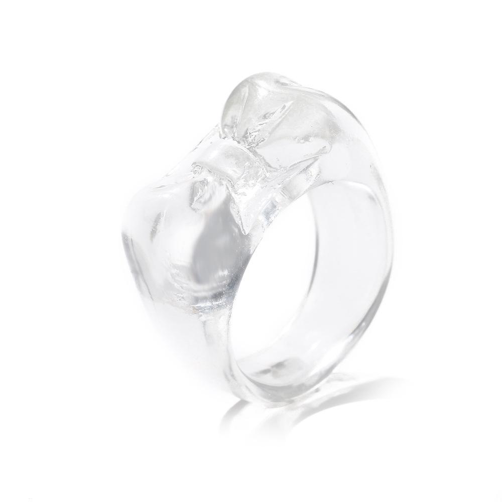 High-End Geometric Freshwater Pearl & Resin Ring - Light Luxury Style for Women