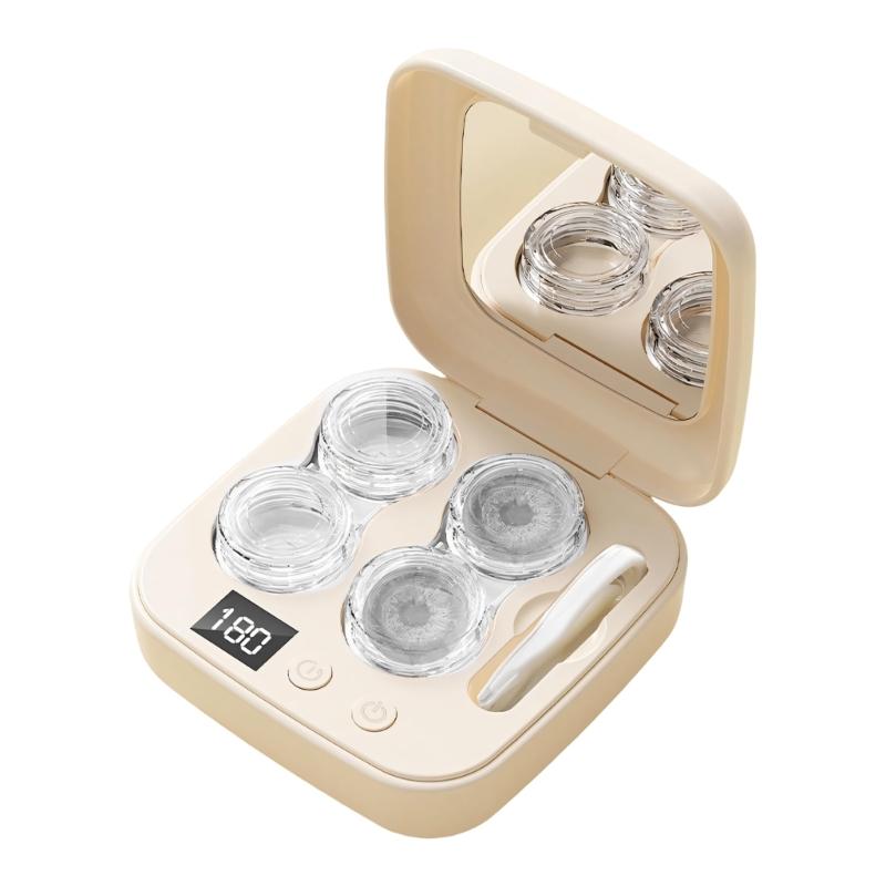 Portable USB Rechargeable Contact Lenses Cleaning Box That Removes Deposits Effectively Without Hand Rubbing