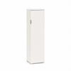 Space-Saving White Broom Cupboard Already Assembled | Multi-Purpose Furniture with Adjustable and Removable Shelves