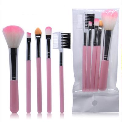 5Pcs/Lot Eye Shadow Foundation Eyebrow Eyeliner Eyelash Lip Brush Makeup Brushes Cosmetic Tool