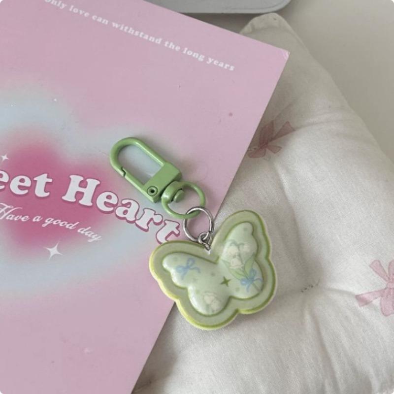 Garden Butterfly Keychain - Simple, Sweet and Adorable Pendant for Girls, Gentle Backpack Accessories