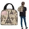 Bolsa de Almuerzo Térmica Francesa París Francia Torre Eiffel para Mujeres Niños Cajas de Comida Portátiles Fiambrera Térmica Bolso Tote