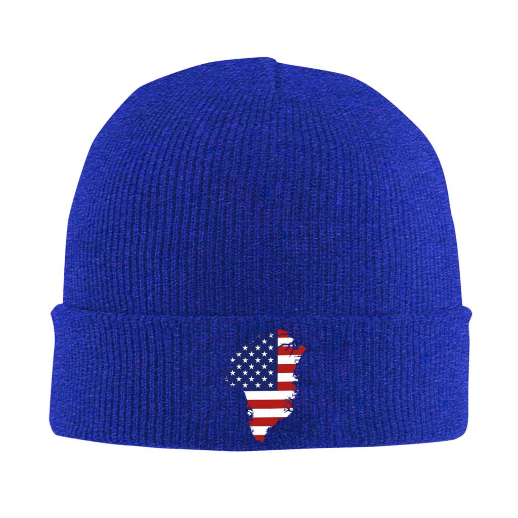 Greenland Map Bonnet Hats  Beanie Hats Winter Printed Knit Hat Retro Men Women Unisex Hippie Warm Soft Cap