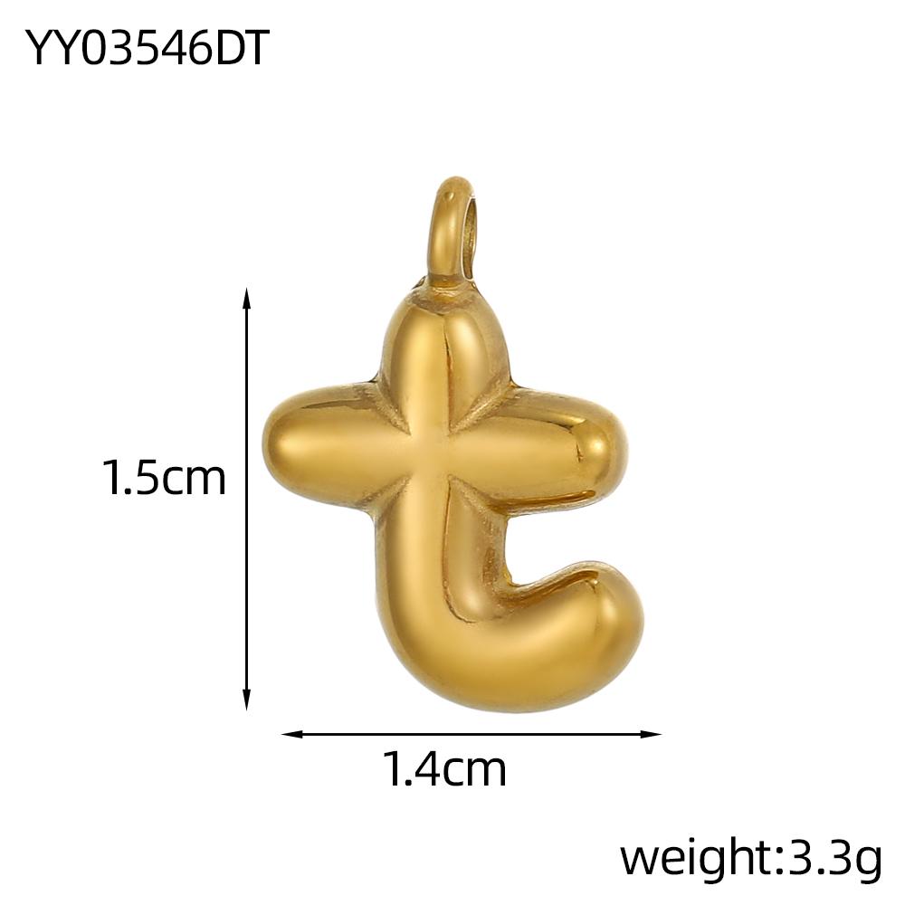 CARLIDANA Stainless Steel Gold Plated Alphabet 26 Letters Name Jewelry Mini Minimalist Bubble Initial Pendants for Necklace DIY