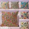 Colorful Floral Animal Cushion Cover Natural Linen Pillow Case DoubleSided Print Decorative Sofa Pillowcase Home Decor Gift