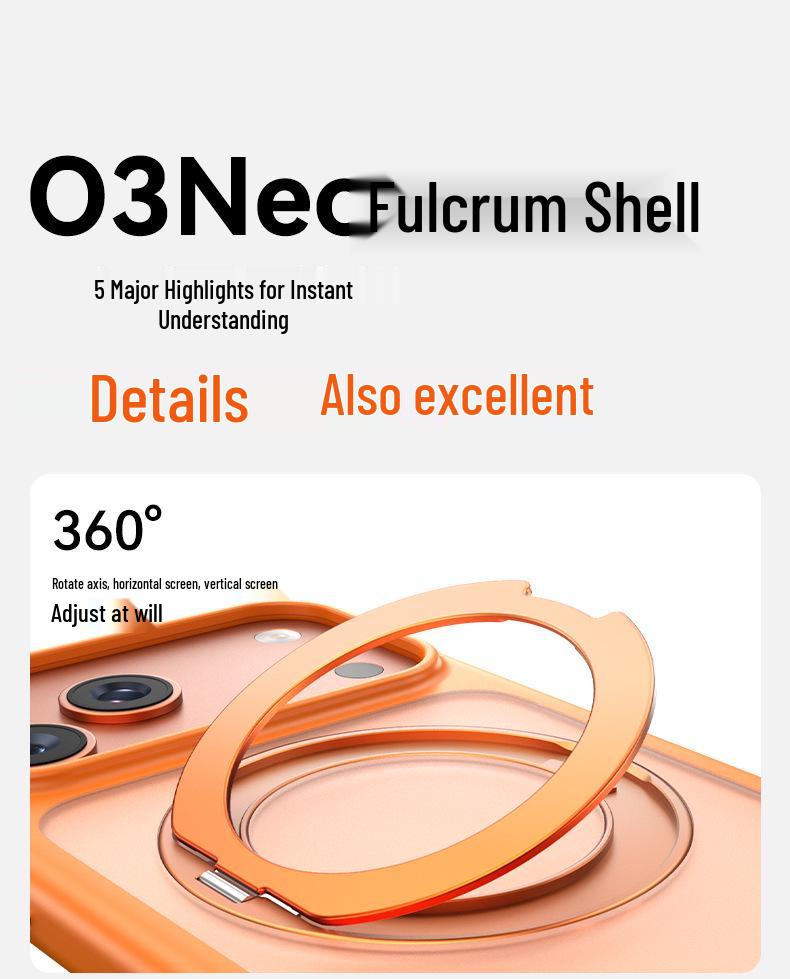 Compatible iPhone 17 Pro Skin-Feel Case with Magnetic Rotating Stand & Button Protection for Apple 16 Pro Max
