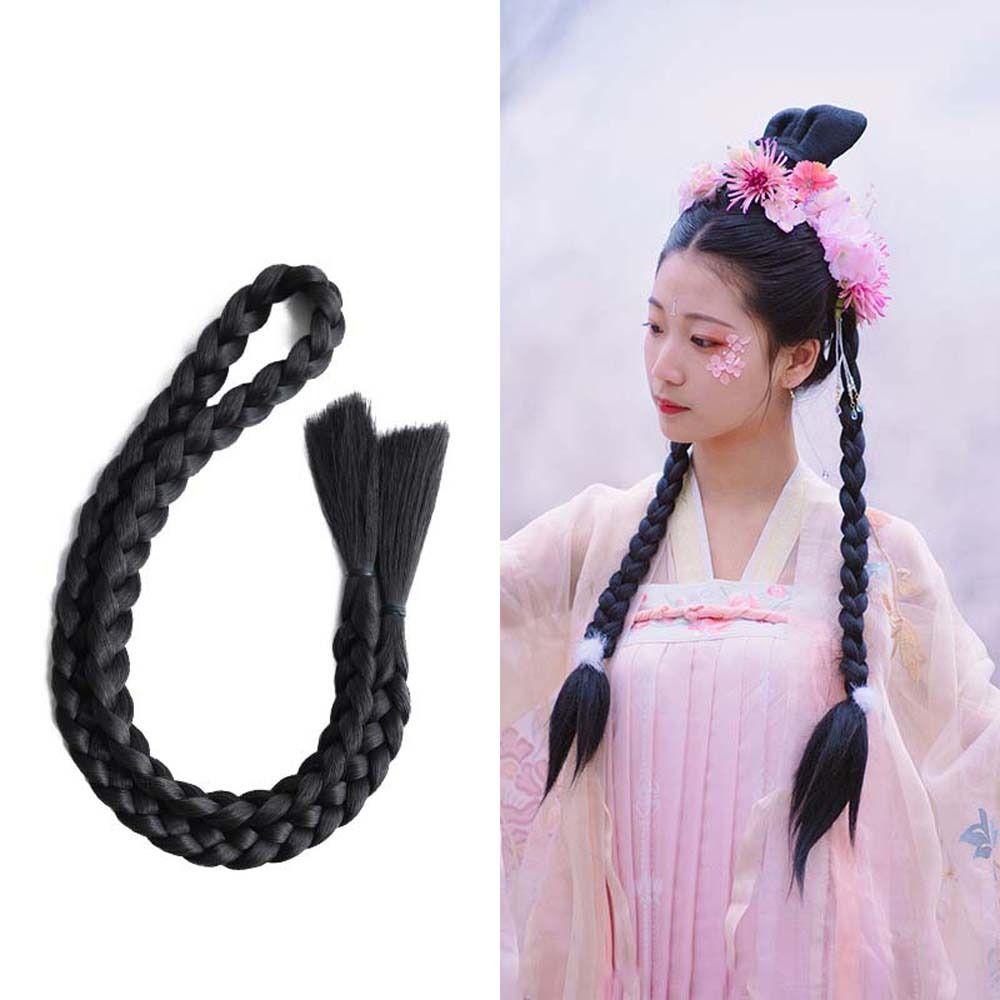 

Tool Hair Accessories Braided Hair Rope Long Braided Hair Hanfu Cosplay Hair Pieces Twist Braid Wig 3CM