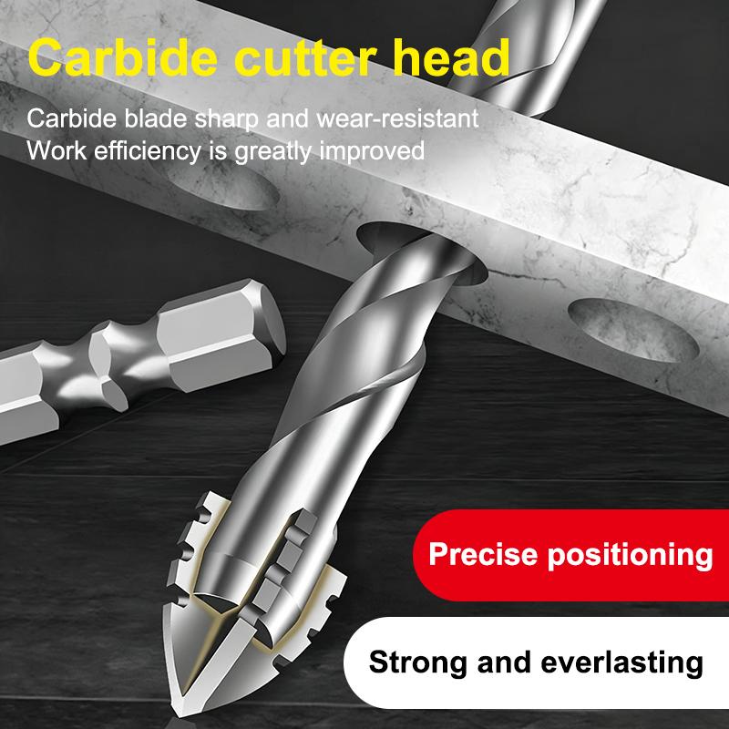 6Pcs Shark Tooth Drill Bits 5-12 Mm Carbide Drill Bits Suitable For Ceramic Tiles Concrete And Steel