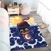 New product Black cat on starry water  Carpet for Living Room Bedroom Bedside Floor Mat Cloakroom Children Play Mat Area Rug