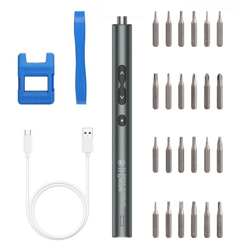 

Portable Electric Screwdriver Set 28 in 1 Rechargeable Repair Tool Kits Electronics Devices Maintenance Screw Driver Set серый