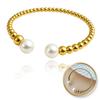 Bracelet For Wrist Surgical Steel Gold Plated 14K Gold Pearls Fashion