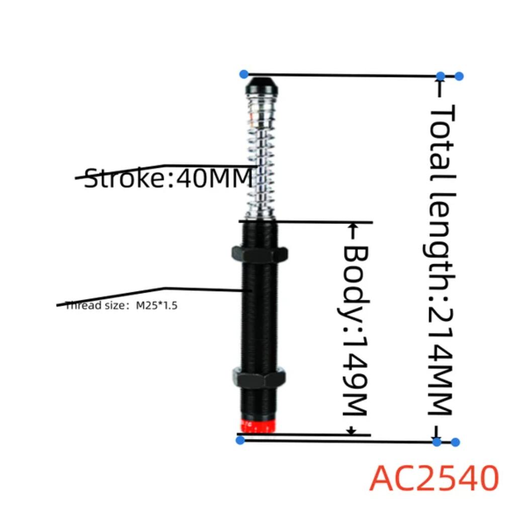 AC Series Shock Absorbers Pneumatic Oil Hydraulic Buffers  a Range of Damper Models AC1420 1425 2016 2020 2025 2050 2025 2030