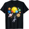 Funny Astronaut Space Balloon Planet Science Solar System T-Shirt