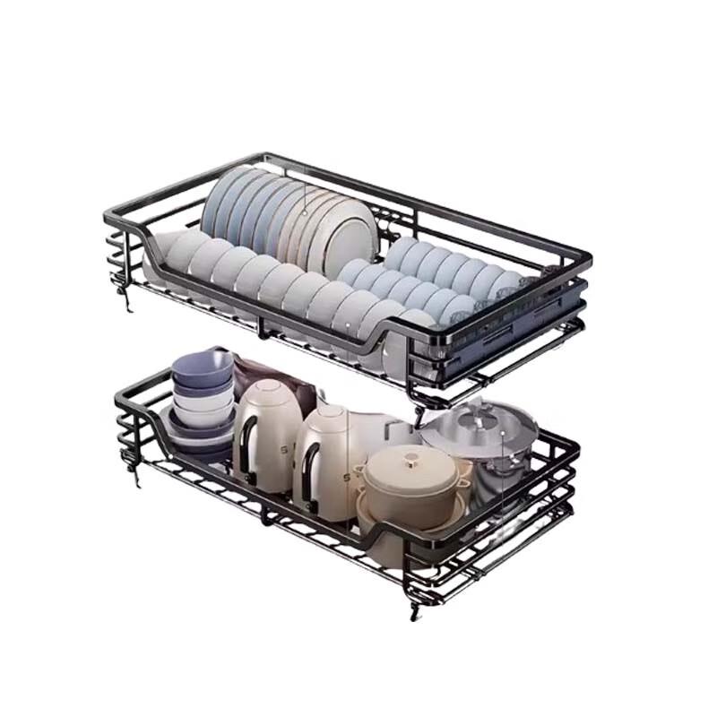 Beifu Double-Layer Pull-Out Dish Rack with Damping