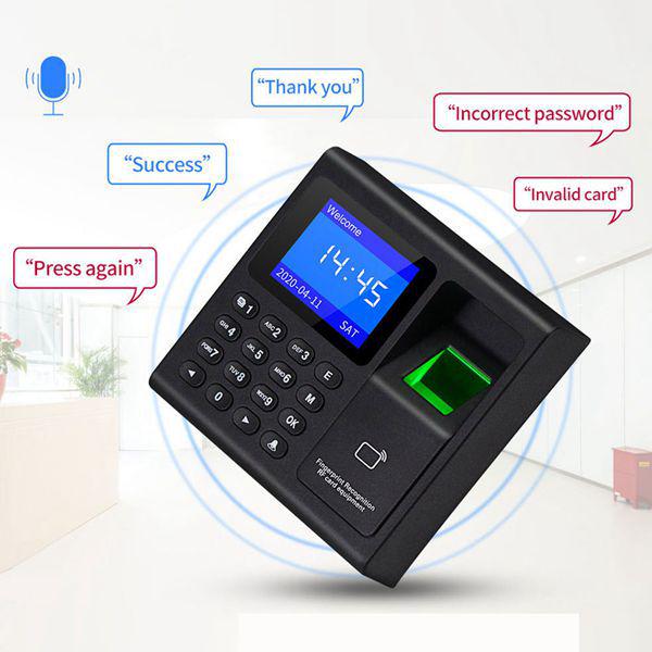 1 Unit Black Plastic Fingerprint Attendance Access Control System - All-in-One U Support