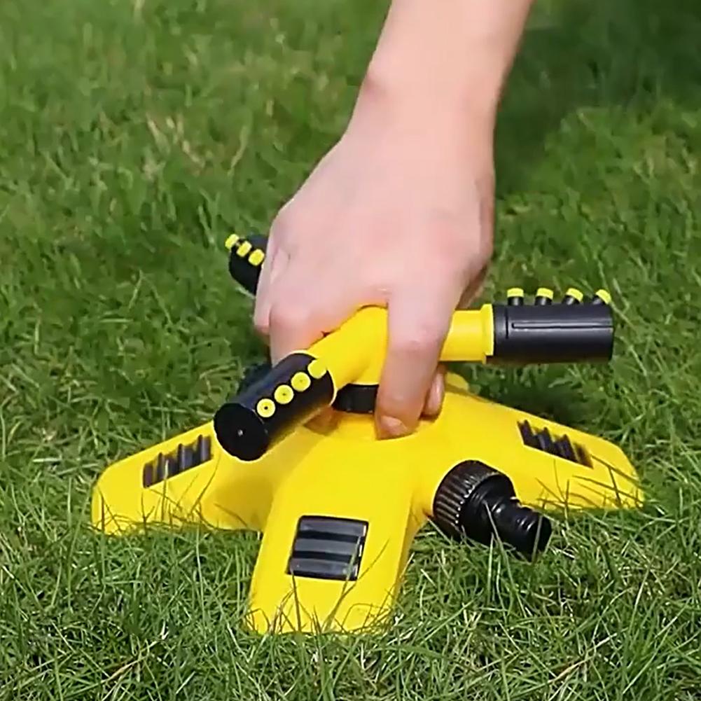 360 Degree Automatic Rotating Sprinkler Head 3-Arm Water Sprinkler Garden Lawn Large Area Coverage Water Sprinkler Irrigation