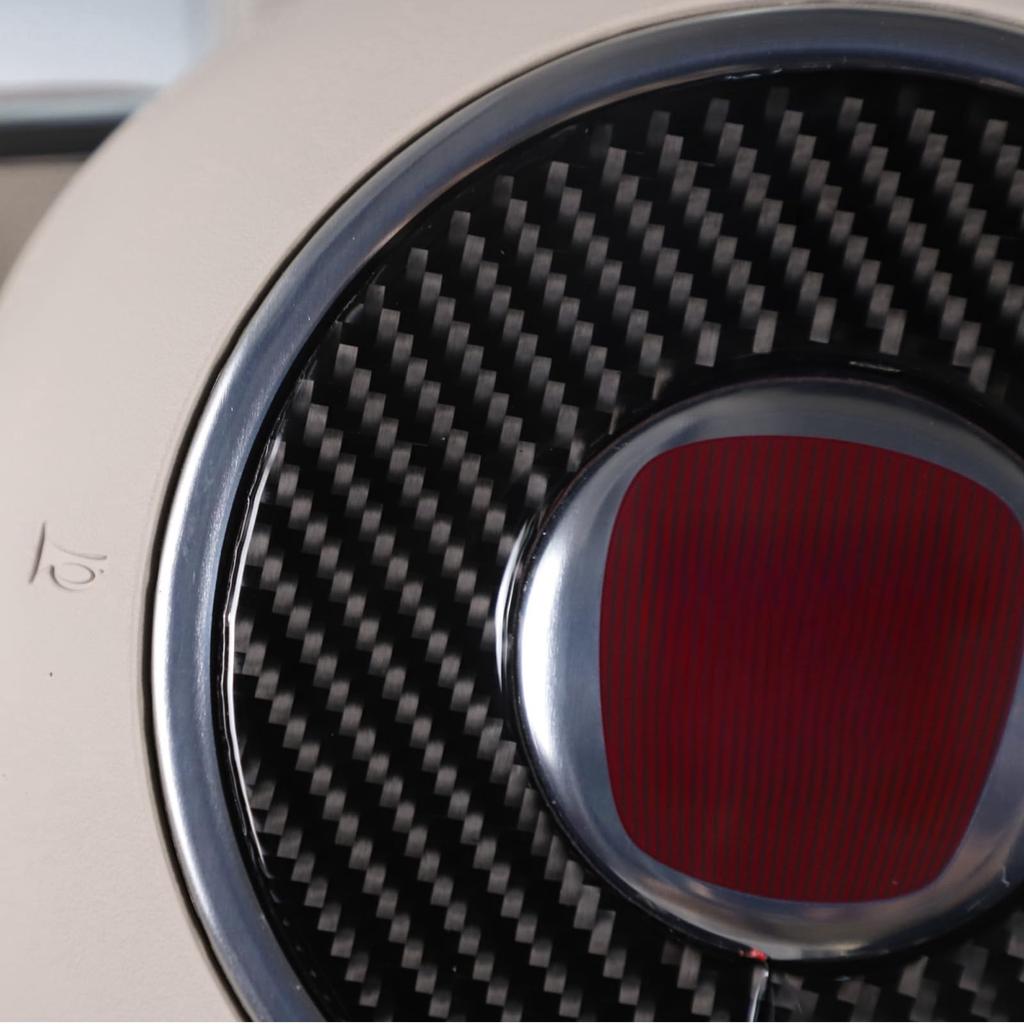 Sauicemy Kompatybilny z Fiat 500 2010-2022 Logo Panelu Kierownicy Lopanel