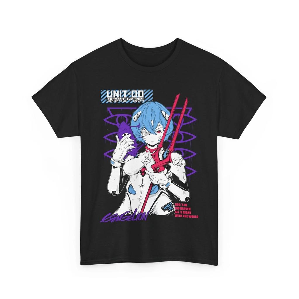 Sommer Neu Eva Unit 01 T-Shirt Neon Genesis Evangelion T-Shirt für Männer Frauen Japanisches Anime Shirt Unisex Hohe Qualität Baumwolle Kurzarm Top