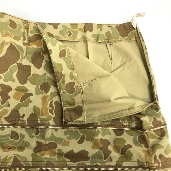 GK ITALIYA Camouflage Tight Skirt S Knee-Length Khaki Japan(USED)