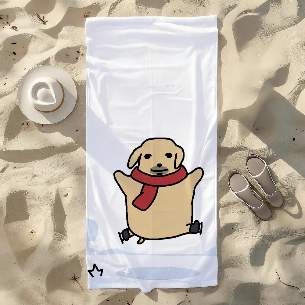 Cartoon N-Nudaeng Dog Towel For Swim Yoga Gym Quick Drying Soft and skin-friendly Beach Towels All-Season