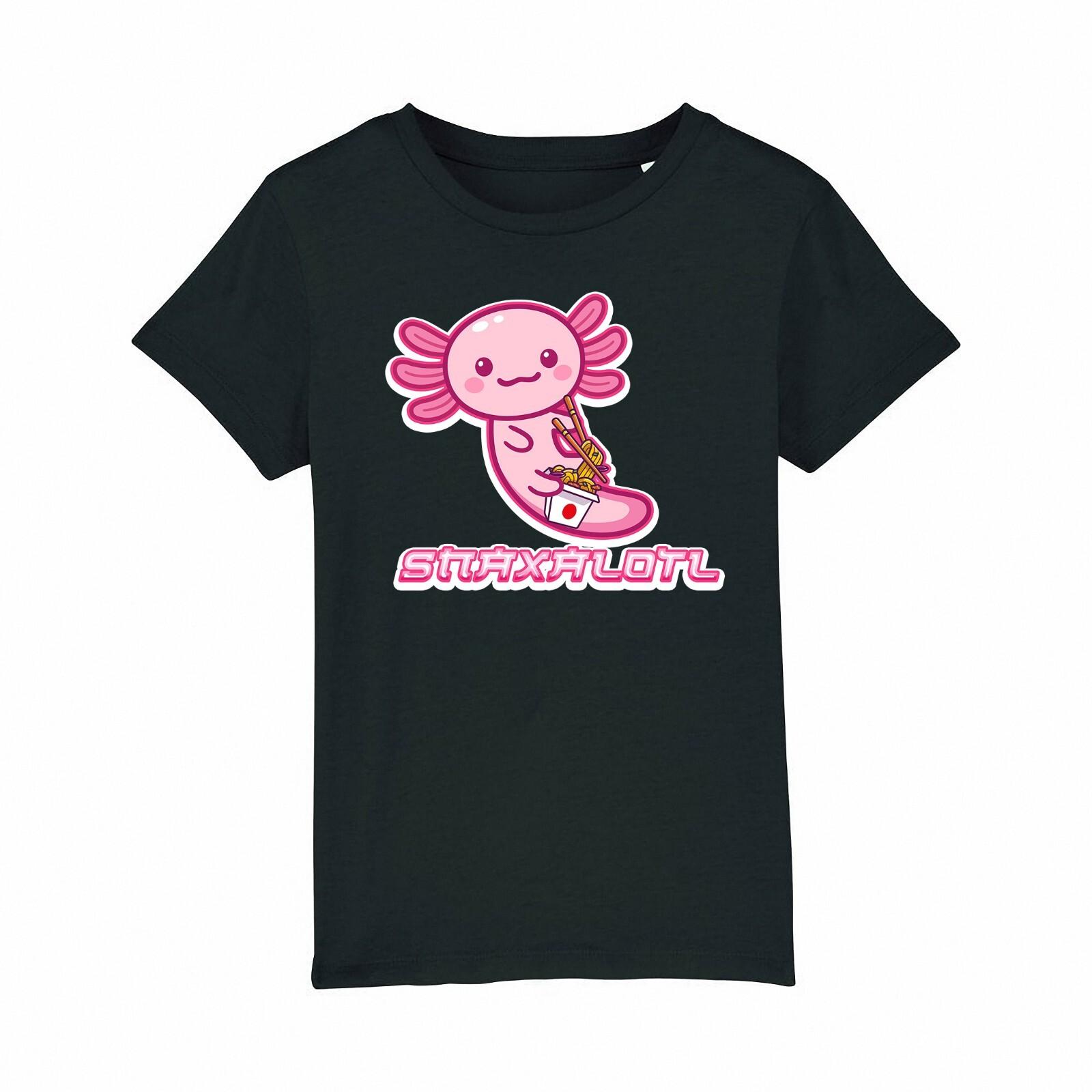 Axolotl Snaxolotl T-Shirt Mens Womens Tees Top Boys Girls Funny Food Gift Tee Cotton 4XL