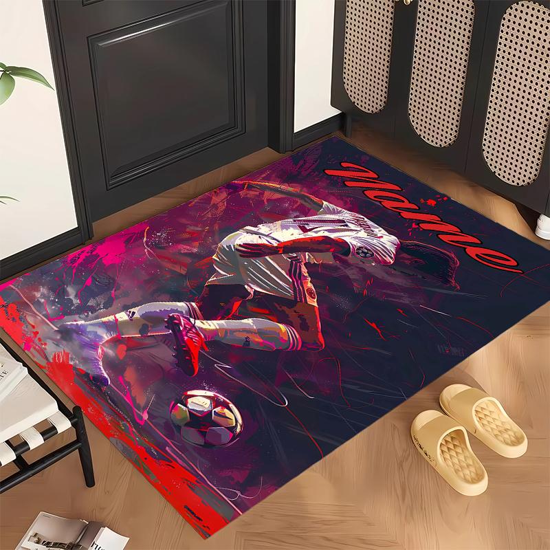 Sports Football (1) Personalized name Office Carpet Stylish Decor for Living Room Bedroom Kitchen