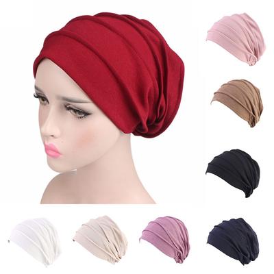 Soft Hair Loss Headscarf Beanies Sleep Caps Muslim Hijabs Head Wrap Women Turban Hat Chemo Hat