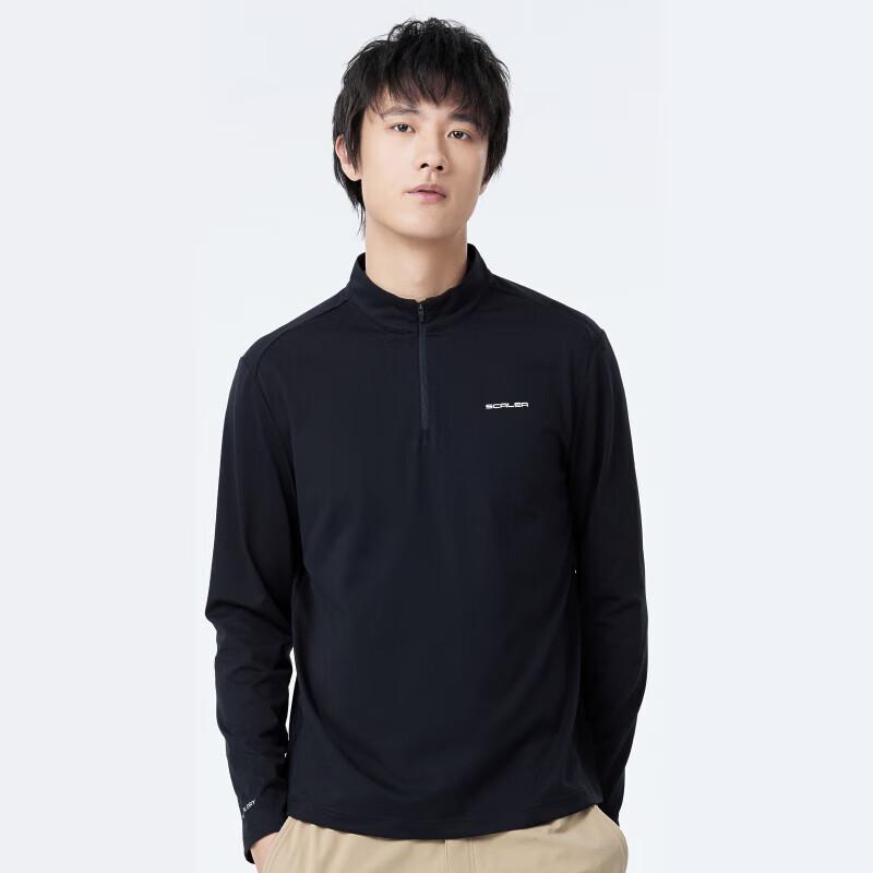 SCALER Men s Stand-Collar Long-Sleeve T-Shirt F4614726 XXXL