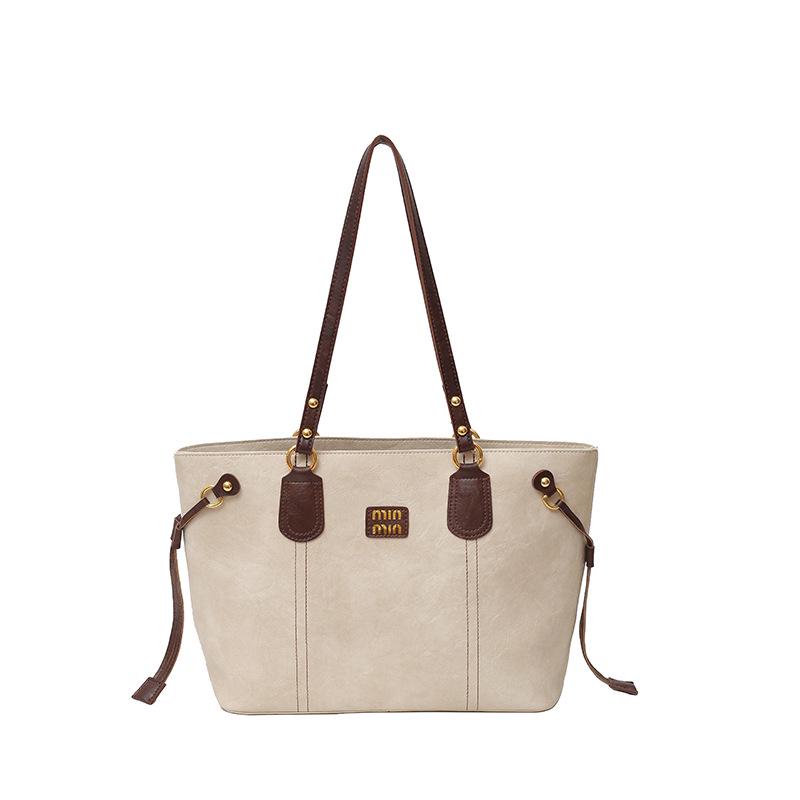 Женская ретро-сумка-тоут 2025 года - Универсальная, фактурная сумка через плечо