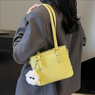New Solid Color Portable Bucket Bag Women's Fashion Versatile Shoulder Messenger Bag