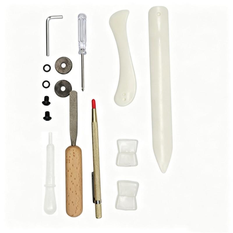 28Piece Glass Running Tool Kit with 3 Plier Types, Handheld Cutter, 3 Replaceable Heads, Finishing Accessories, and Zippered Storage Case