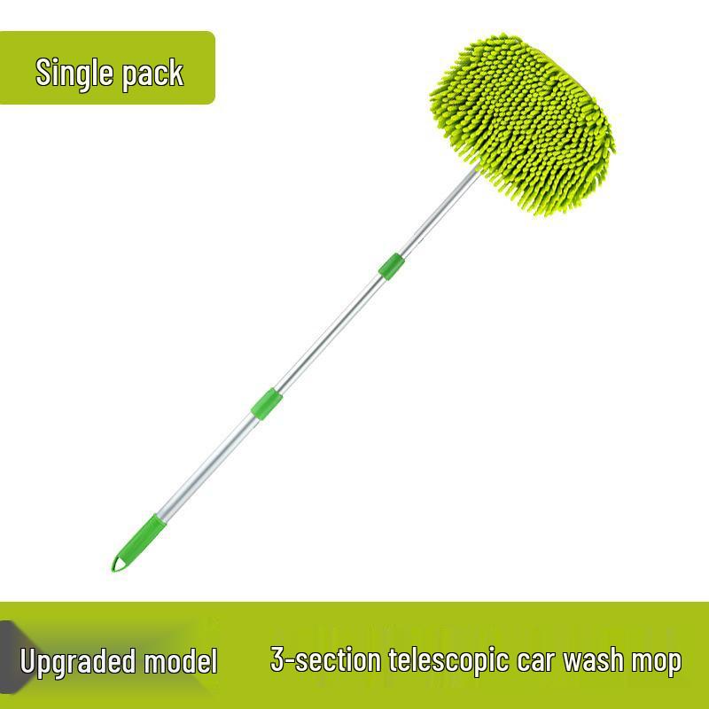 Telescopic Car Wash Brush with Soft Bristles and Milk Silk Head for Dusting and Cleaning