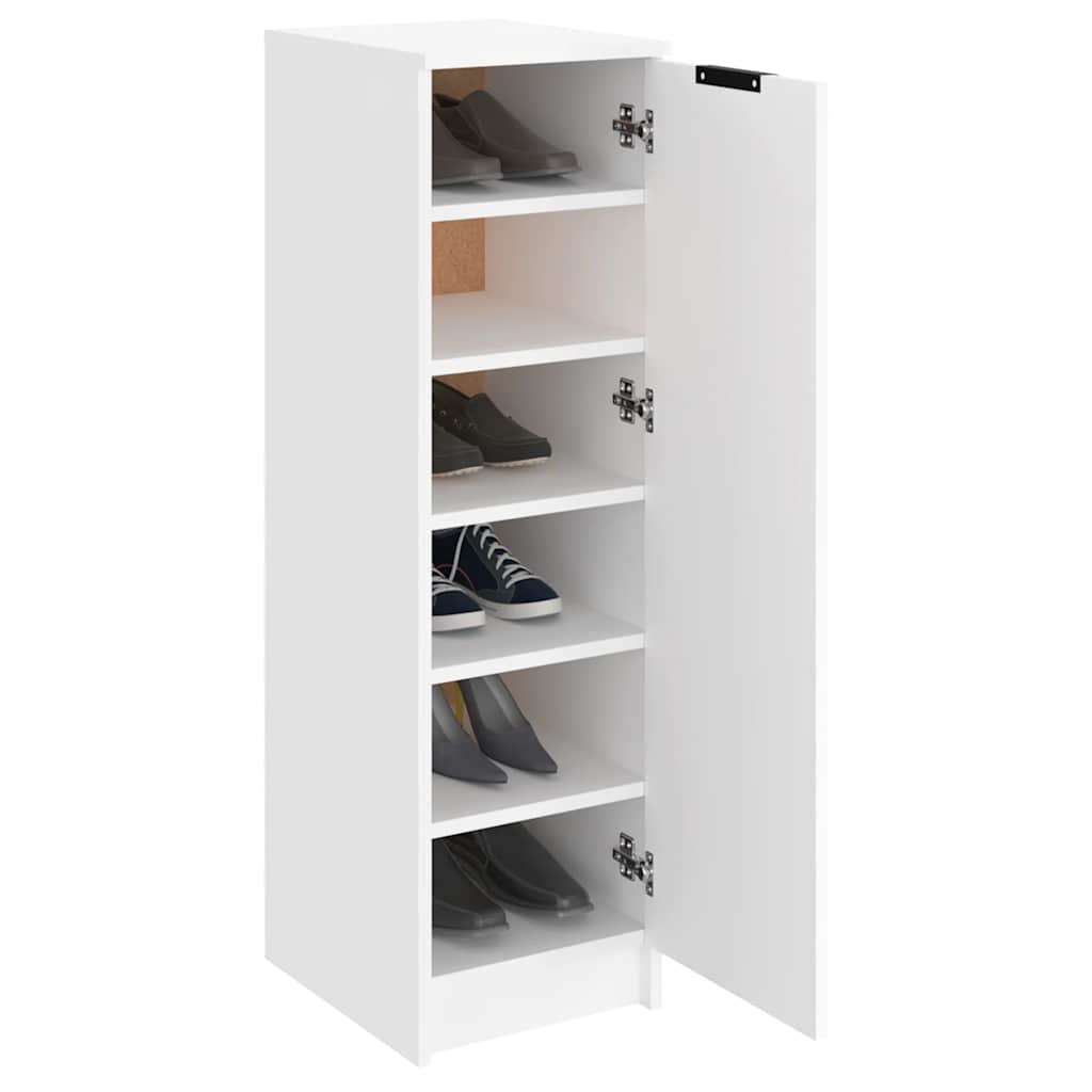 vidaXL Schuhschrank Weiß 30x35x100 cm Holzwerkstoff