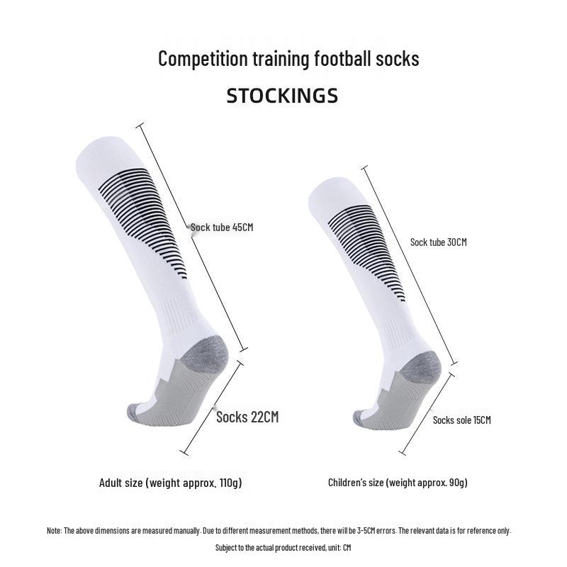 Colorful Terry Bottom Anti-Slip Over-the-Calf Breathable Football Socks for Adults