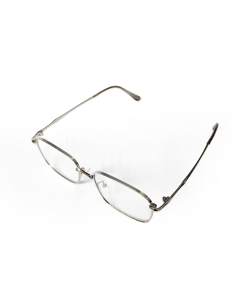 MAISON MASTER Slap Silver Glass Glasses [Blue Light Blocking Lenses]